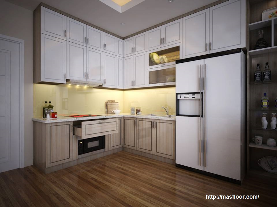 Có nên lát sàn gỗ cho phòng bếp nhà chung cư không?